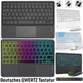 QWERTZ Touchpad Tastatur Maus Kabellos Deutsch Für iPad IOS Android Tablet PC