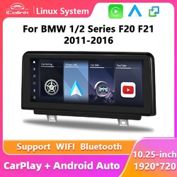 10.25" Wireless Apple Carplay DAB+ Auto Display Linux Audio Für BMW 1er F20 F21