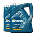 10 Liter (2x5) MANNOL Universal 15W-40 API SN/CH-4 Motoröl 15W40 4036021500263