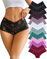 10er Pack Spitzen Unterwäsche Frauen Boxershorts Sexy Panties Unterhosen Dame...