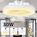 E27 LED Deckenventilator Deckenlampe Mit Beleuchtung Fernbedienung Leise 30W DE