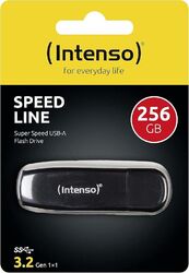 Intenso Speed Line, 256GB Speicherstick, USB-Stick 3.2 Gen 1x1, schwarz