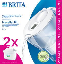 Brita Wasserfilter Filter Marella XL Wasserfilterkanne weiß 3,5l inkl. 2 Maxtra+