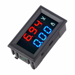 DC100V 10A Digital Blue + Red LED Voltmeter Ammeter Dual Volt Amp Meter Gauge