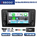 Autoradio 2+32G Android 13 Carplay DAB+ GPS + KAM Für Mercedes Benz ML/GL Klasse