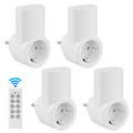 Funksteckdosen Set Funk Starterkit mit 4x Steckdose und Fernbedienung bis 30m