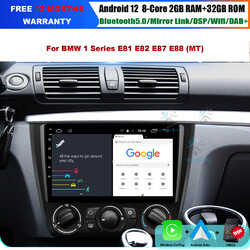 CarPlay Android 12 Autoradio GPS Navigation for BMW 1 Ser E81 E82 E87 E88 DAB+