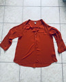 H&M Damen Bluse Lang orange mit 3/4 Ärmel Gr. 46