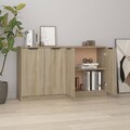 vidaXL Sideboards 2 Stk. Weiß 60x30x70 cm Holzwerkstoff