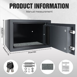 16L/8.5L 4.6L Elektronisch Safe Tresor mit Zahlencode+ Notschlüssel Möbel Tresor