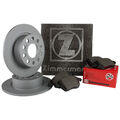 ZIMMERMANN BREMSSCHEIBEN VOLL Ø245 SET + BREMSBELÄGE HINTEN AUDI A4 8E 8H B6 B7
