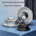 Sperrzahnmutter Zinc Edelstahl M3 M4 M5 M6 M8 M10 M12 DIN 6923 Sperrzahnmuttern
