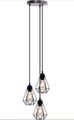 Decken Hänge Pendel Lampe Leuchte 1237 Metall Draht schwarz 16,5x135cm