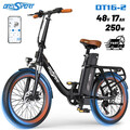20 Zoll Elektrofahrrad 48V 17AH Trekking eBike 250W E-Mountainbike 25km/h E Bike