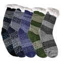 1x Paar Herren Hüttensocken Kuschelsocken Haussocken ABS Sohle Wintersocken