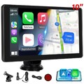 10"Kabelloses Tragbar Apple CarPlay Android Auto Touchscreen Autoradio Bluetooth