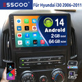 DAB+ Autoradio Android 14 64G Carplay Für Hyundai i30 2006-2011 KAM GPS Navi RDS