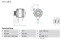 Lichtmaschine Generator Bosch für Opel Astra H Kombi Limo 2008-2013 0986084150