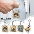 Cute Dog Funny Cat Keychain KeyRing Key Chains Cartoon for Bag Pendant Gift GX