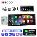 6.86" Autoradio 1 DIN Android 14 64G Carplay IPS Screen GPS NAV RDS USB C Kamera