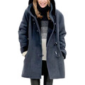 & Fleecemantel Outdoor-Mantel Warmer Parka Mit Kapuze Lange Damenjacke с