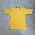 ADIDAS D4 Vintage Herren T-Shirt Kurzarm Medium 90er Trefoil Logo 1907 Gelb