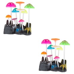 2 PCS Aquariumdekoration Kunstpflanzen Aquarium- Aquarium-Ornamente