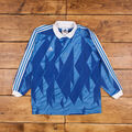 Vintage adidas Logo T-Shirt L 90er Jahre Made in USA Langarm Fußball blau T-Shirt