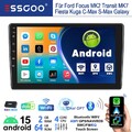 DAB Android 9" 2+64G Carplay Autoradio Für Ford Focus MK2 Transit MK7 GPS BT RDS