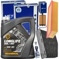 MEYLE FILTERSET+MANNOL 5W30 für AUDI A3 8P VW PASSAT 3C GOLF 5 6 TOURAN 1T1 1T2