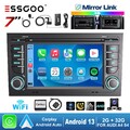 Für 02-07 Audi A4 S4 RS4 DAB+ Carplay Android 13 Auto 2+32G Autoradio GPS Kamera