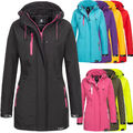 Rock Creek Damen Softshell Jacke Mantel Damenjacke Lang Kapuze Outdoor D-423