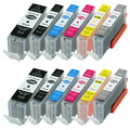 12x Druckerpatronen XL mit Chip für Canon Pixma MG7150 MG7550 PGI550 CLI551 XL