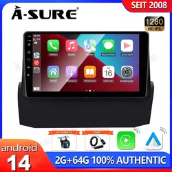 DAB+ 64G Android 14 Autoradio Für Ford Fiesta MK6 2008-2016 Apple Carplay GPS FM
