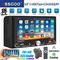 2 DIN 6.8" Autoradio Wireless Apple Carplay Android Auto AM FM RDS Bluetooth KAM