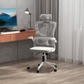 Vinsetto Bürostuhl Ergonomisch, Schreibtischstuhl mit Verstellbar Armlehne, Mesh