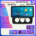 10.33" Auto Android Stereo GPS Radio passend für Ford Focus Exi MK2/3 MT CarPlay