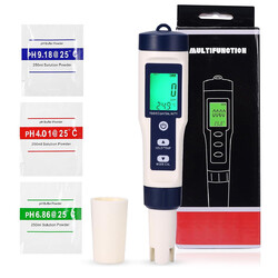 5 IN 1 Digital Wasser Qualität Tester Stift EC Ph Salzgehalt Temp Meter/Finder.
