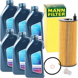 MANN-FILTER ÖLFILTER + 6 LITER 5W30 ORIGINAL MOTORÖL passend für BMW LONGLIFE-04