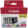 Canon Druckerpatrone PGI-1500XL BK/C/M/Y Multipack Original Kombi-Pack Schwar...