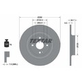 2x Bremsscheibe TEXTAR 92320003 passend für FIAT ABARTH MAZDA