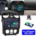 9 Zoll Autoradio Carplay Android 13 4+64G GPS NAVI RDS Cam Für VW Beetle 01-2010