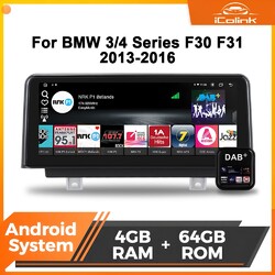 DAB+ 10,25" Android 14 Autoradio Carplay 8 Core GPS Für BMW 3 Series F30 F31 NBT