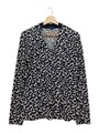 COMMA Langarm-Bluse Damen Bluse Gr. DE 40 wollweiß-schwarz Casual-Look