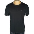Tommy Hilfiger T-shirt in Cotone Nero Mini Logo Usata Maglietta da Uomo Taglia M