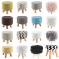 Pouf Puff Fußhocker Rund Sitz Hocker Polsterhocker Sitzhocker Badhocker