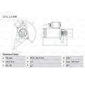 BOSCH Anlasser Starter 1.4kW für Opel Astra J Caravan 0 986 019 361