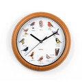 EASYmaxx Wanduhr mit Vogelstimmen Küchenuhr Quarz 250 mm Quartz Uhr 25cm rund