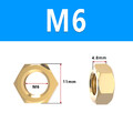 Sechskant-Muttern DIN 934 Messing M1.4 M1.6 M2 M2.5 M3 M4 M5 M6 Bis M24 Metrisch