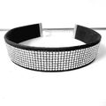 Sexy Glamour Strass Choker Kropfband Halskette Halsband schwarz silber Dirndl